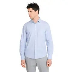 DOCKERS - Camisa Hombre Casual Slim Fit Celeste