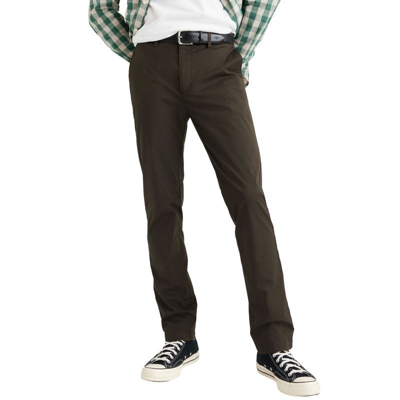 DOCKERS - Pantalón Hombre Motion Chino Slim Fit Café Dockers