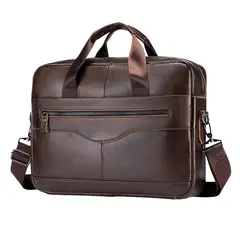 GENERICO - Maletín Portafolio De Cuero Para Portátil Notebook 14