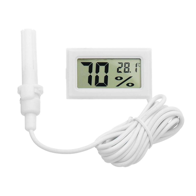 GEN - Termometro Higrometro Digital LCD Con Sonda A Pilas Portatil