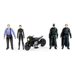 TOLIPA - Juego De Figuras Batman 4 Piezas Batcycle