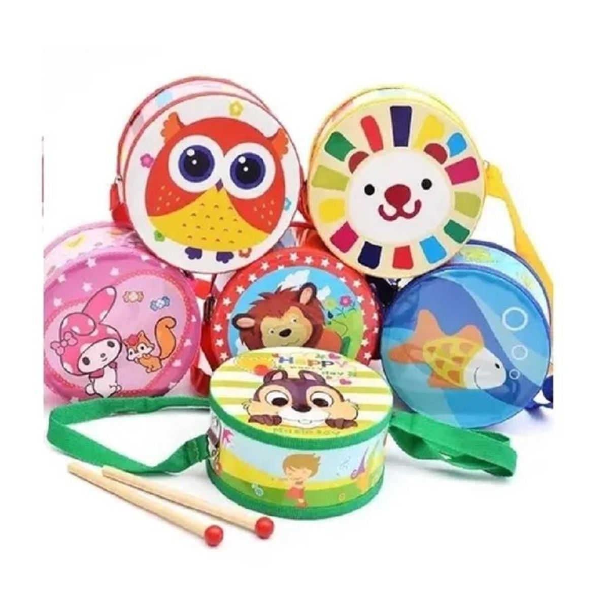 ARTIDIX - Tambor  Musical De Madera Para Niños