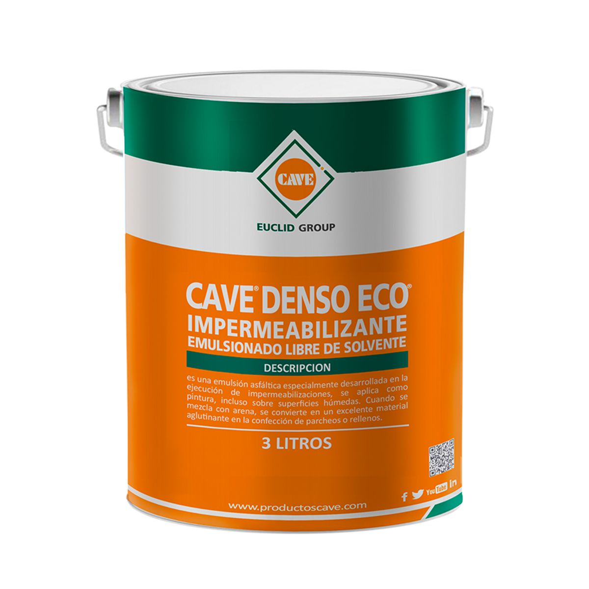 CAVE - CAVE DENSO ECO - Impermeabilizante asfáltico, Galón 3 Kg