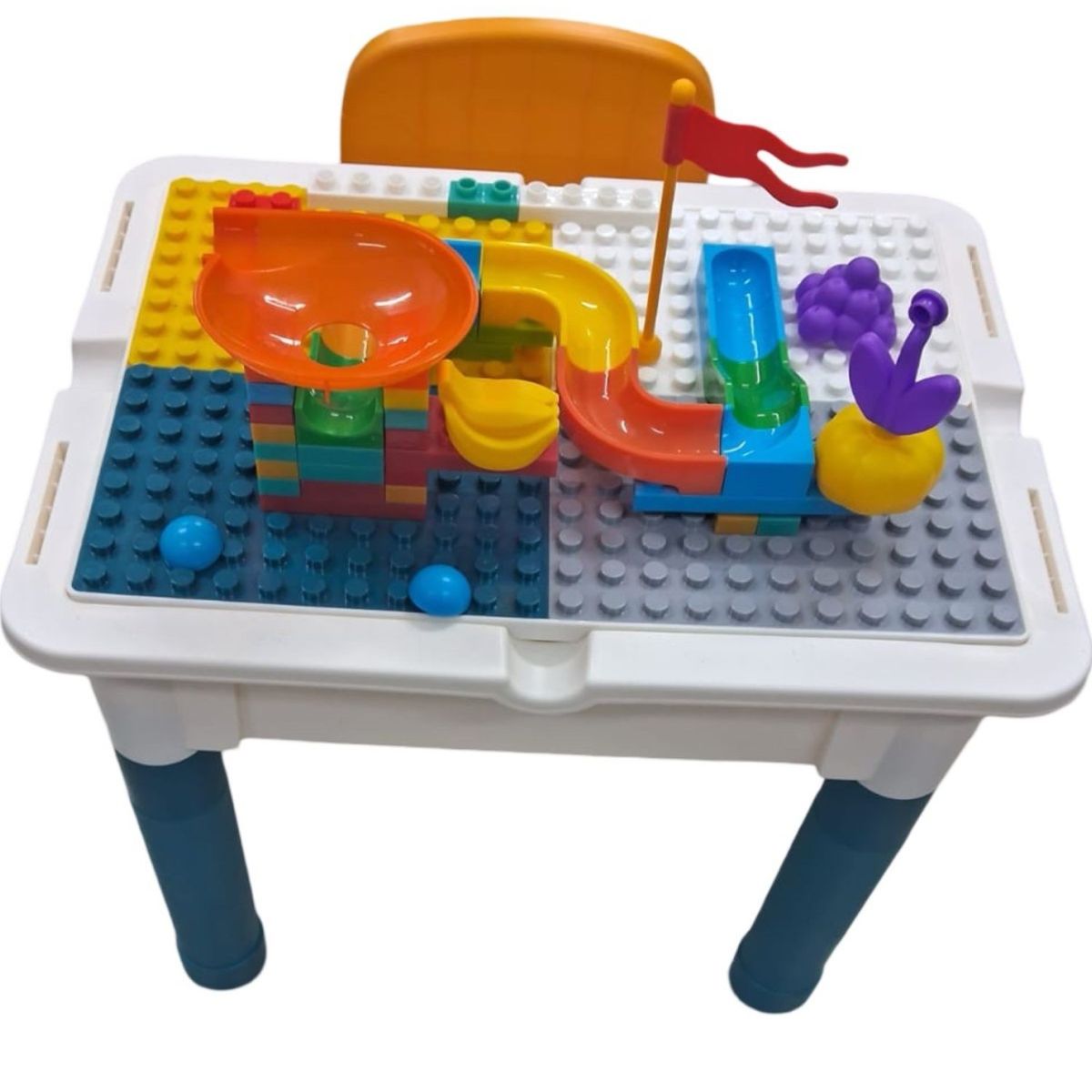 GENERICO - Mesa de Juego para Niños con Silla y Bloques