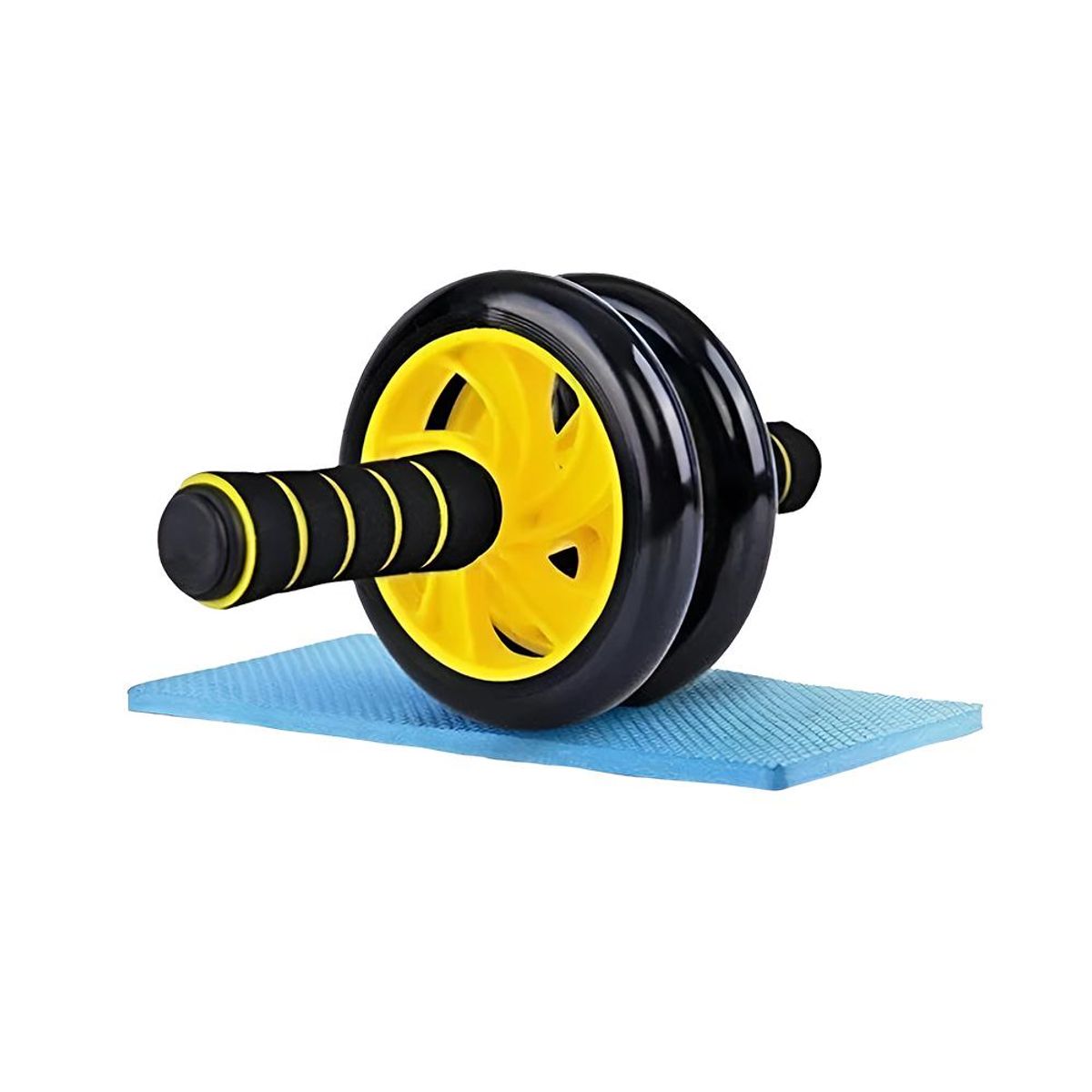 AK SPORT - Rueda Para Abdominales  Xh-9218  Dos Rodillos Amarillo