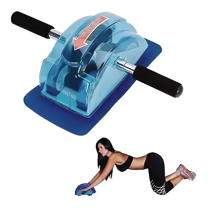 AK SPORT - Rueda Abdominales Brazos Celeste Roller Slide Aksport
