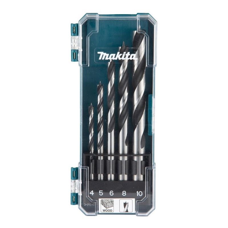MAKITA - Set 5 Broca Para Madera 4, 5, 6, 8, 10mm - Makita D-7286151
