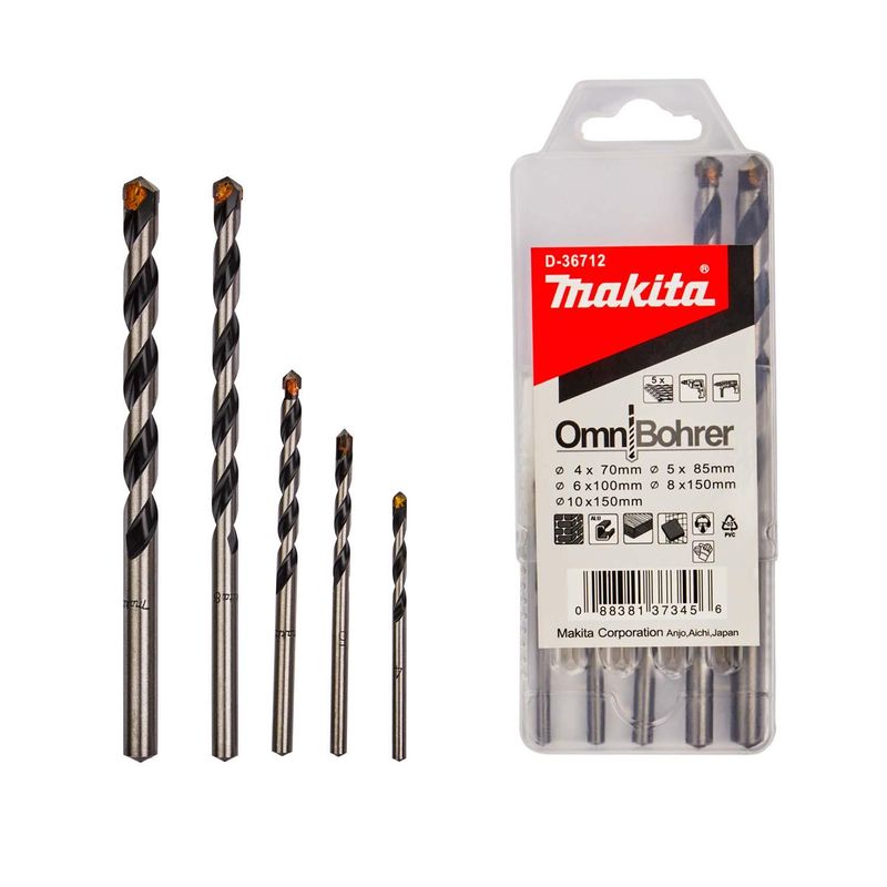 MAKITA - Juego Brocas Multimaterial (4-10mm) 5 Pzas - Makita