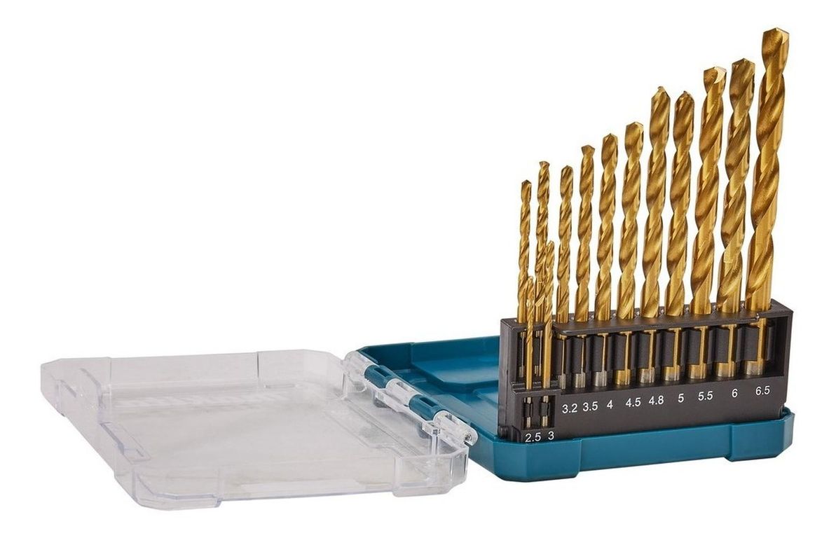 Set 13 Brocas HSS-tin Metal Surtido Makta D-72855