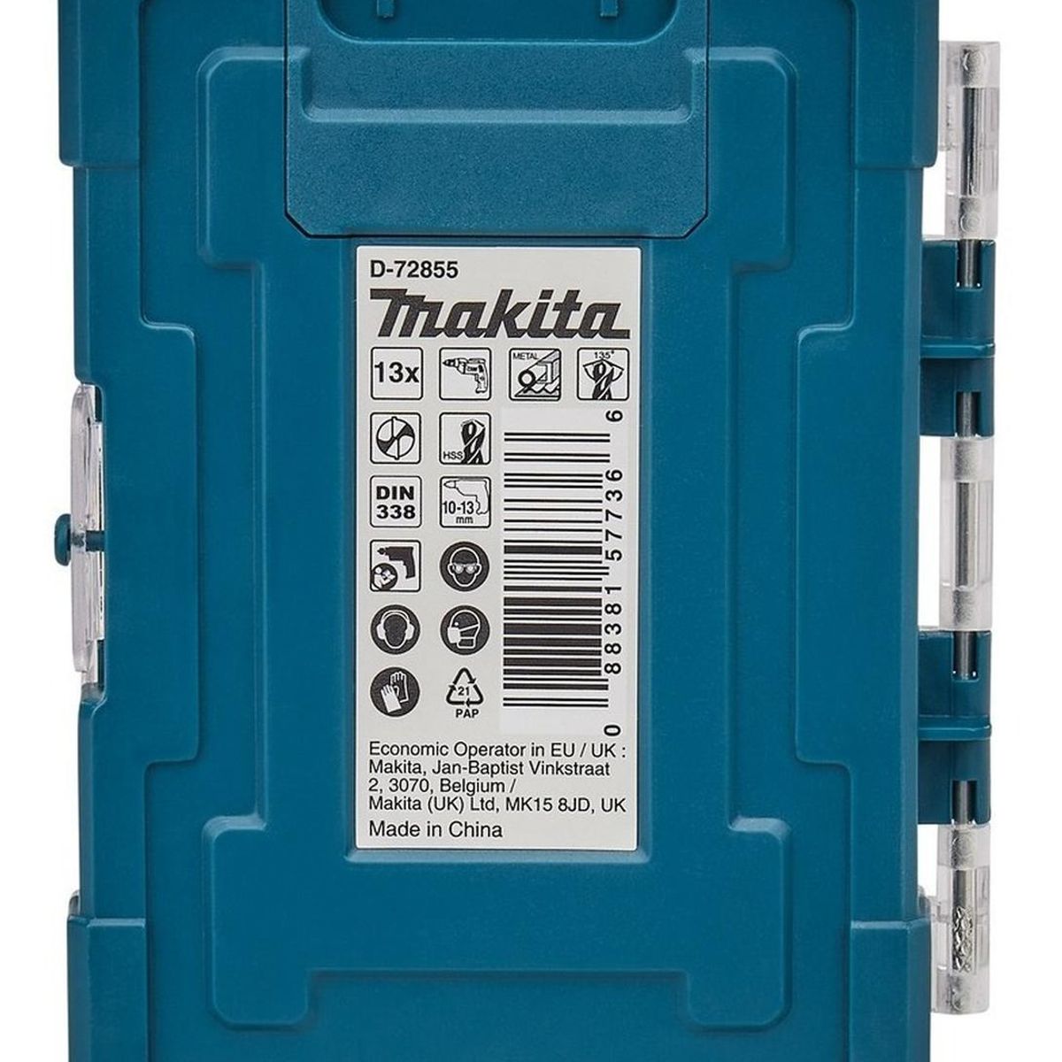MAKITA - Set 13 Brocas HSS-tin Metal Surtido Makta D-72855