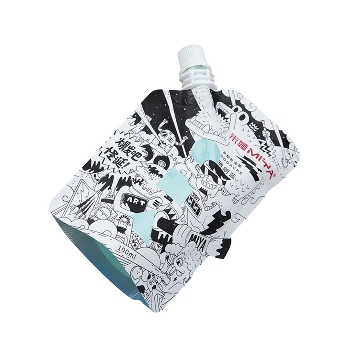 MIYA - Bolsa Miya de tempera gouache blaco titanium, 100 ml