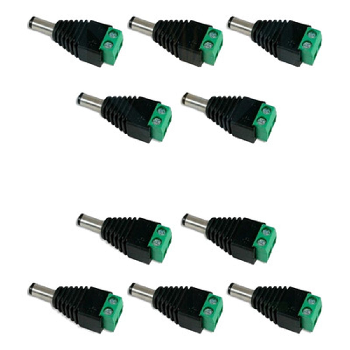 GENERICO - CONECTOR DC MACHO 10 UNIDADES.