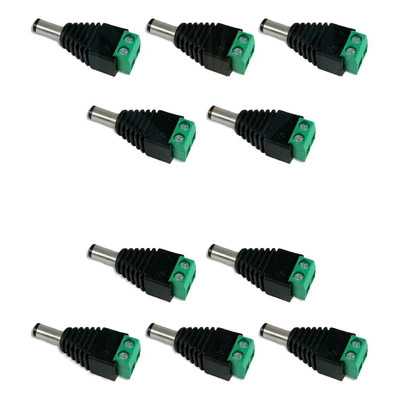 GENERICO - CONECTOR DC MACHO 10 UNIDADES
