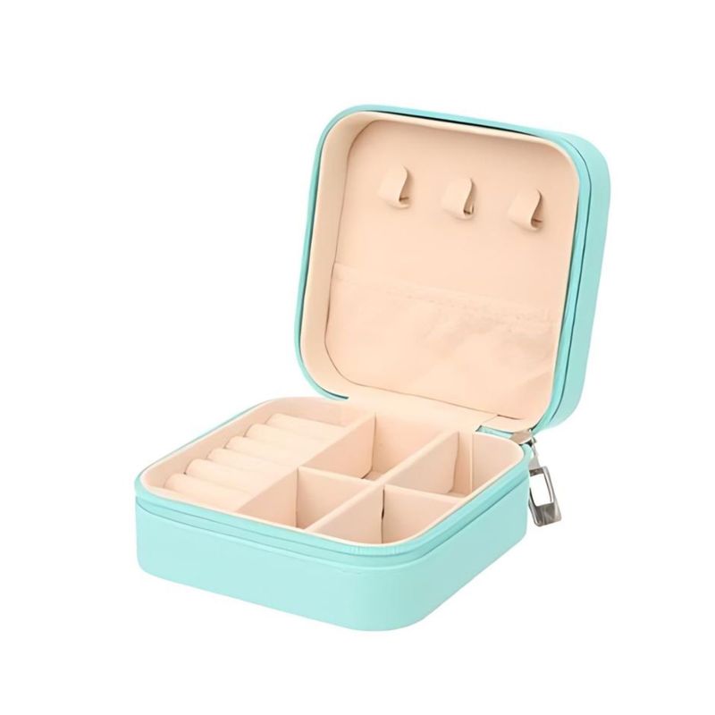 GENERICO - Caja Almacenamiento de Joyas Azul 9x4cm Almacenamiento