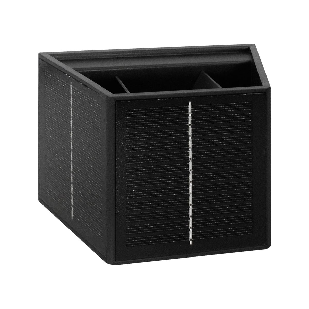 LED STUDIO - APLIQUÉ SOLAR LED STUDIO 2W LUZ CÁLIDA IP55 NEGRO