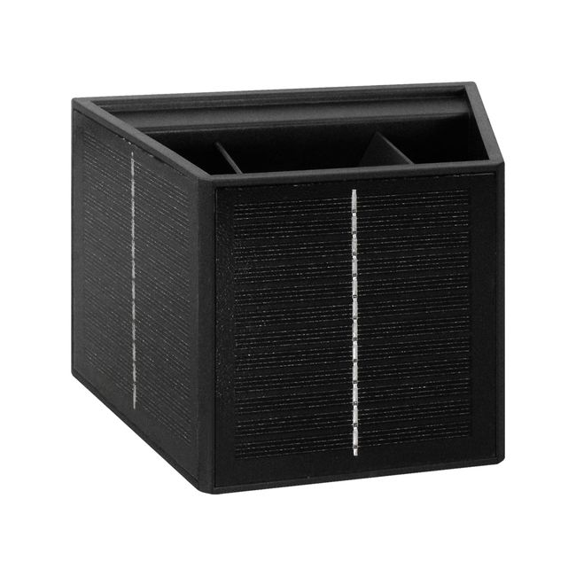 LED STUDIO - APLIQUÉ SOLAR LED STUDIO 2W LUZ CÁLIDA IP55 NEGRO