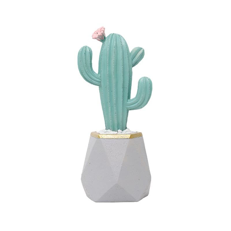 BILBOLA - Macetero octogonal cactus alto flor rosada