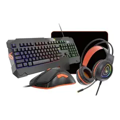 MEETION - Kit Set Gamer Teclado Mouse Audifonos, Y Mousepad