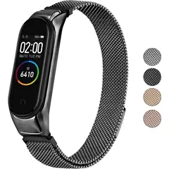 GENERICO - Correa Magnética Acero Inoxidable Para Xiaomi Mi Band 7 - Negro