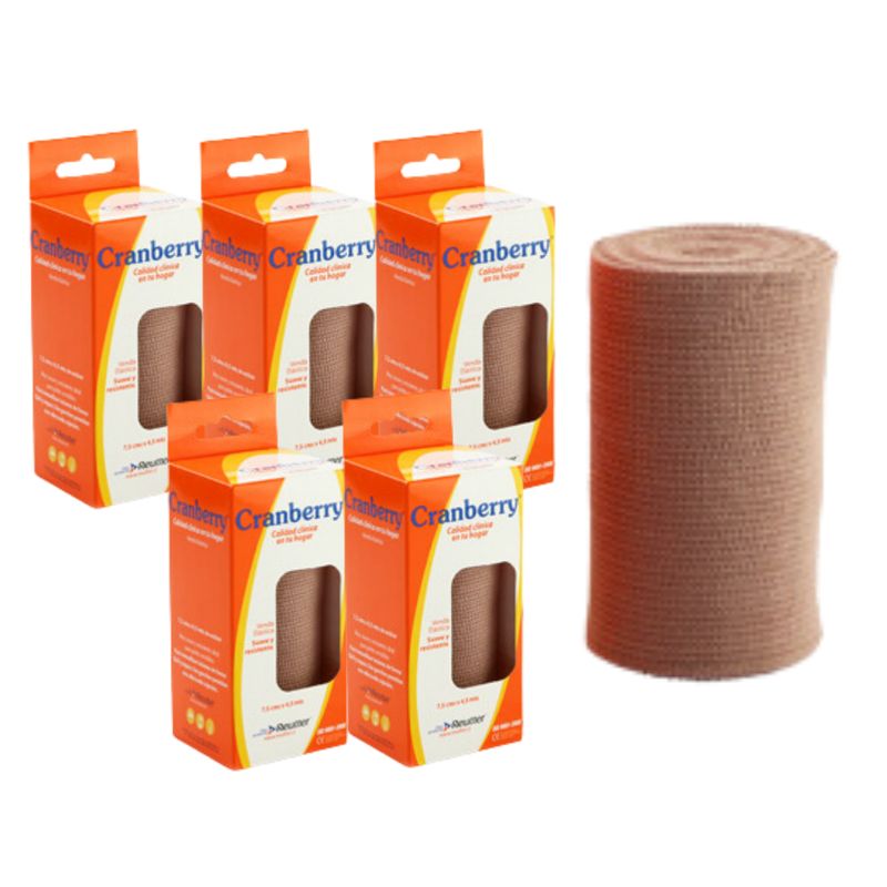 CRANBERRY - Venda Elástica 10 cm X 4.5 Mts Cranberry Pack 5 un