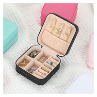 Caja Almacenamiento de Joyas Negro 9x4cm Almacenamiento