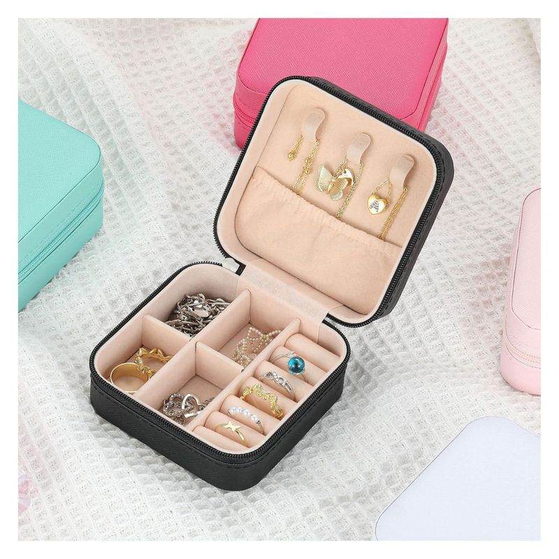 GENERICO - Caja Almacenamiento de Joyas Negro 9x4cm Almacenamiento