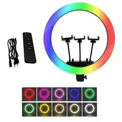 GENERICO - Aro de Luz Fotografia Led Selfie 45 cms 18" Rgb Tripode