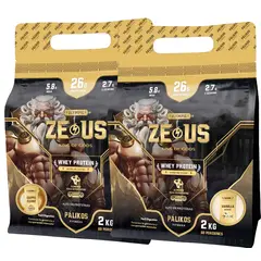 PALIKOS FITNESS - 100% Whey Protein - 2 x Doypack de 2kg (Cappuccino y Vainilla)
