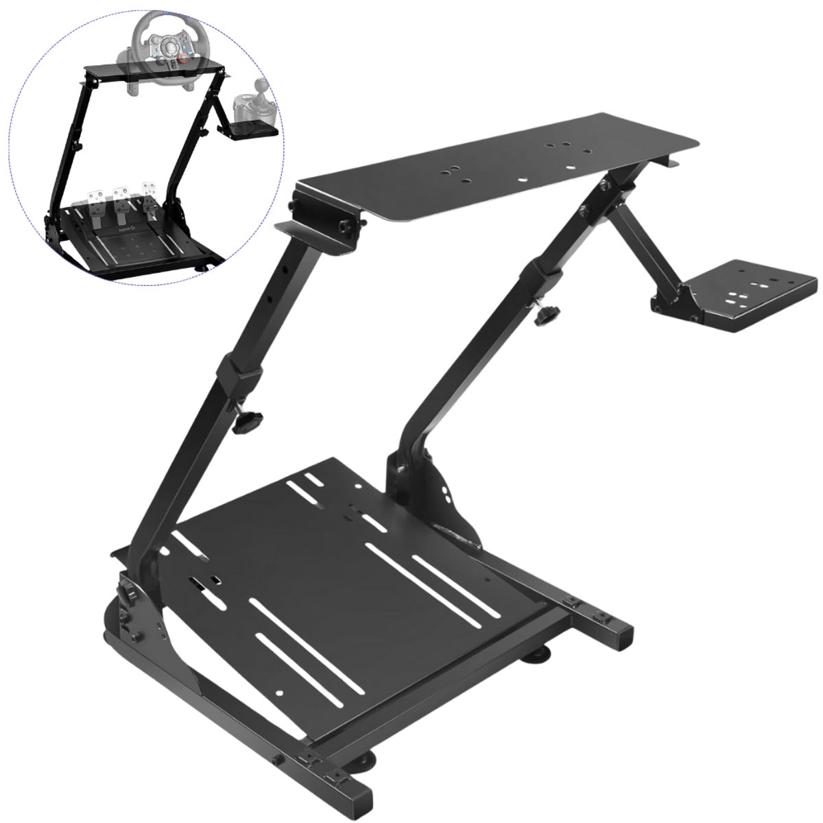 GENERICO - Soporte Volante Compatible Thrustmaster Fanatec Logitech G29