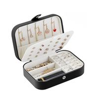 Joyero Organizador Negro Cuadrado 11x16x5cm Almacenamiento