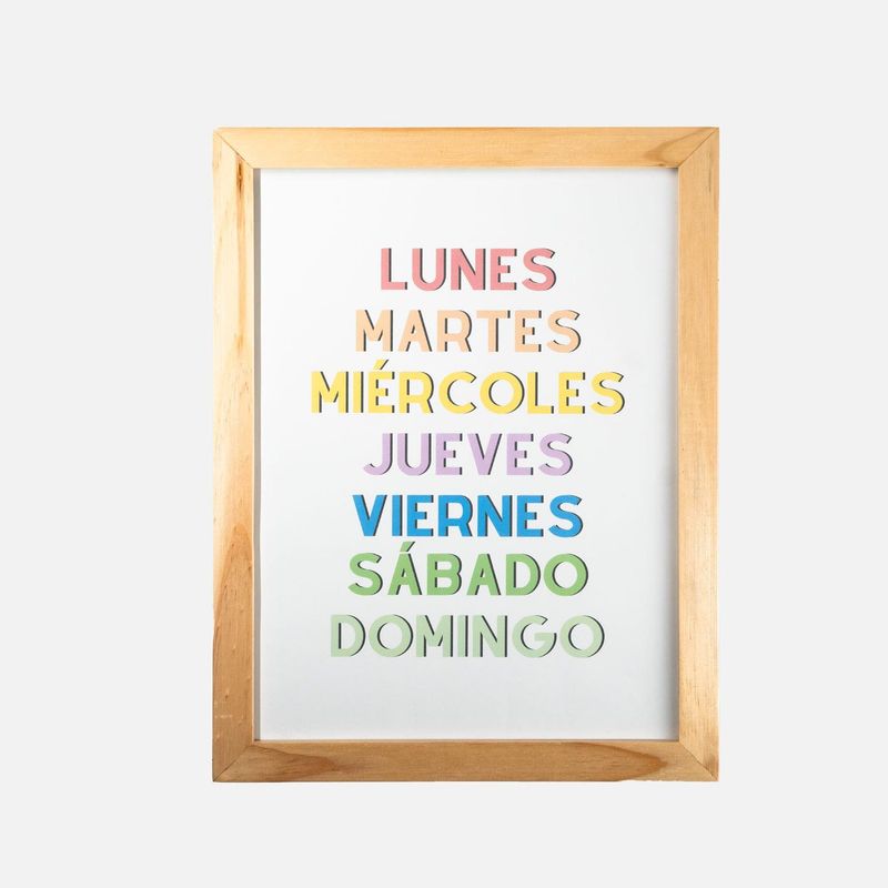 GENERICO - Cuadro Decora y Aprende DÍAS DE LA SEMANA
