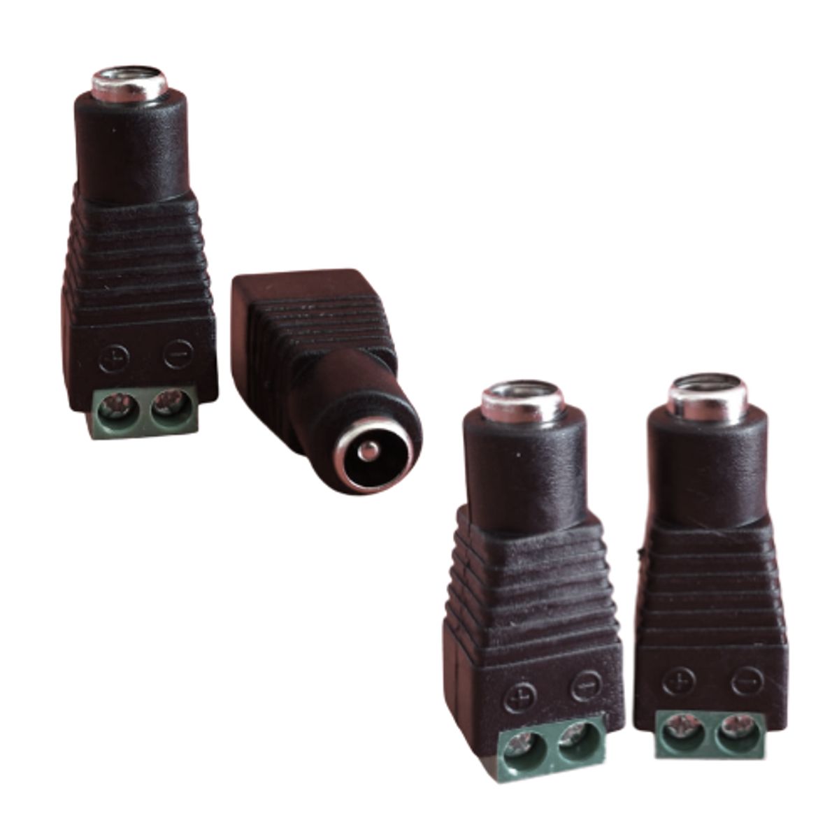 DM - PAR DE CONECTOR DC  20 unidades - 10 machos y 10 hembras para CCTV