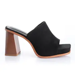 VIA UNO - Sandalia Mujer Negro 22533617