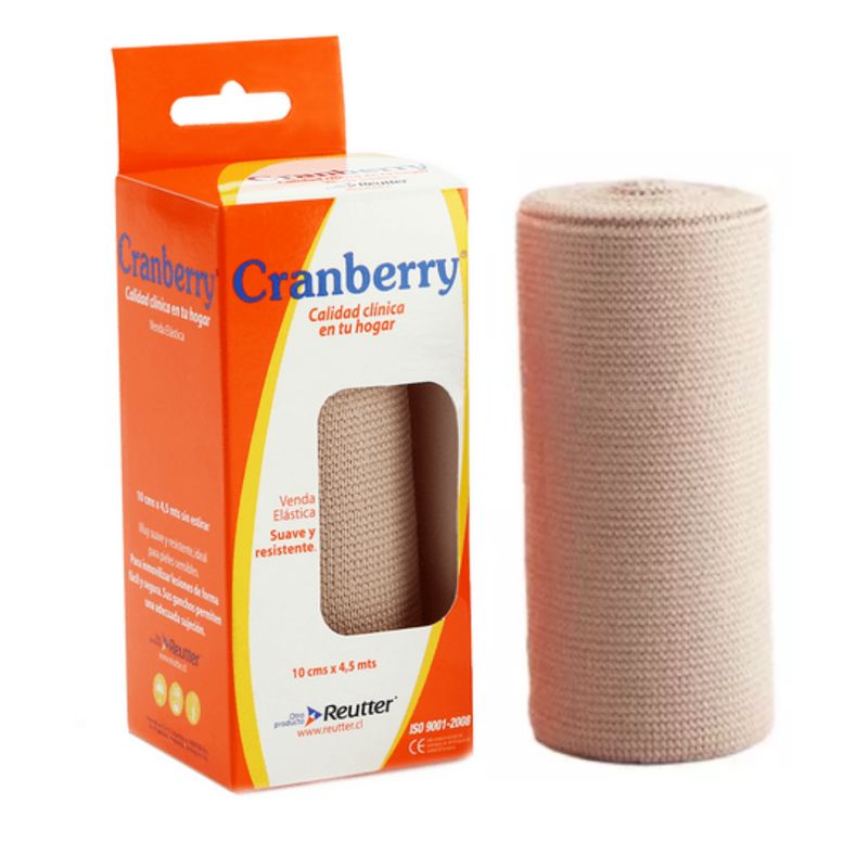 CRANBERRY - Venda Elástica 10 cm X 4.5 Mts Cranberry Unidad