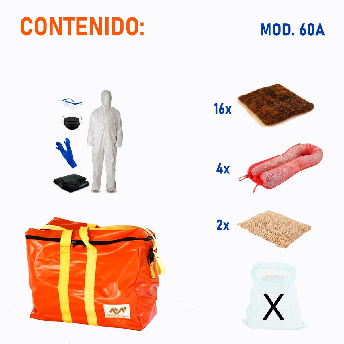 GENERICO - KIT EMERGENCIA DERRAME 60A LITROS