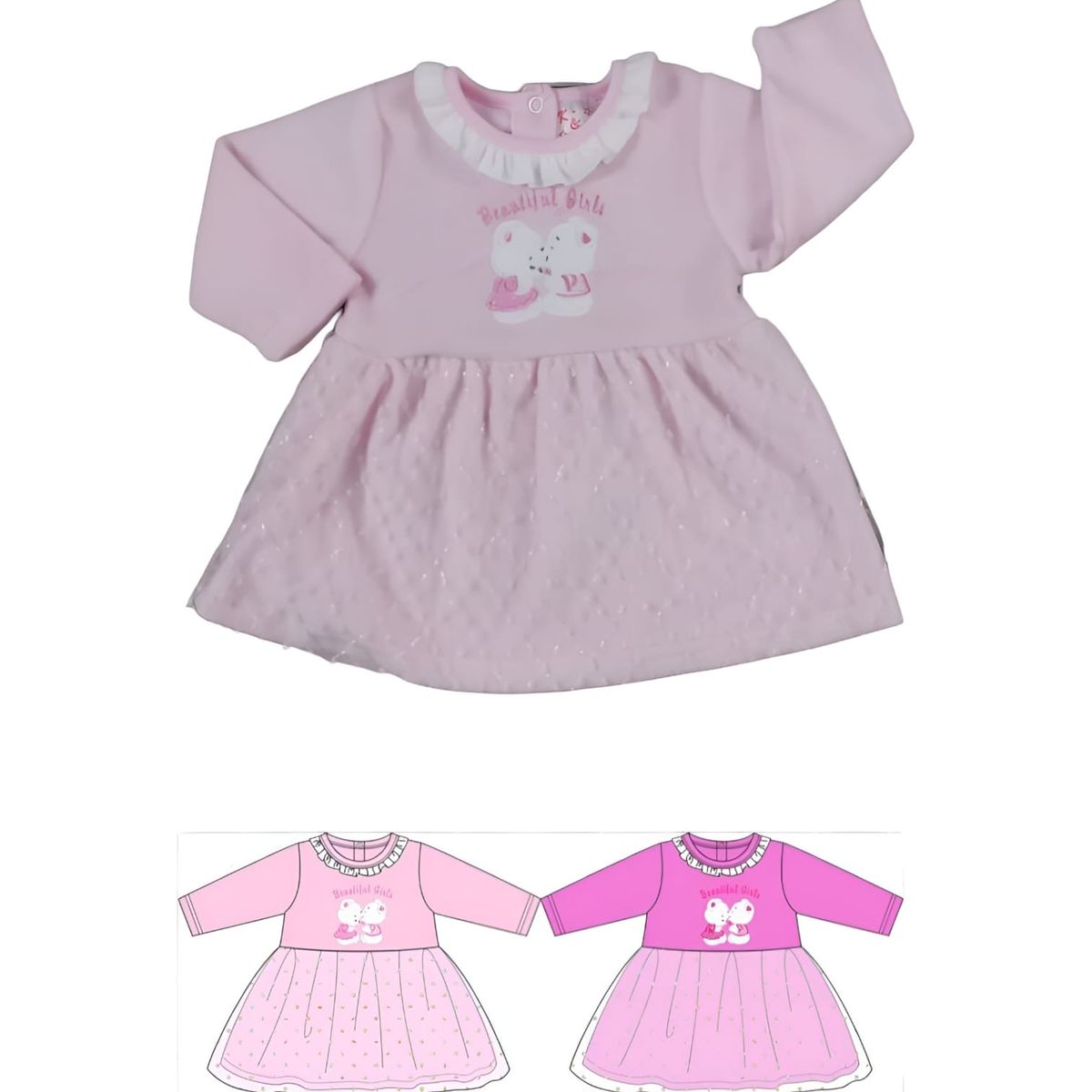 AGW - Pack 2 Vestidos Plush Bebe Niña