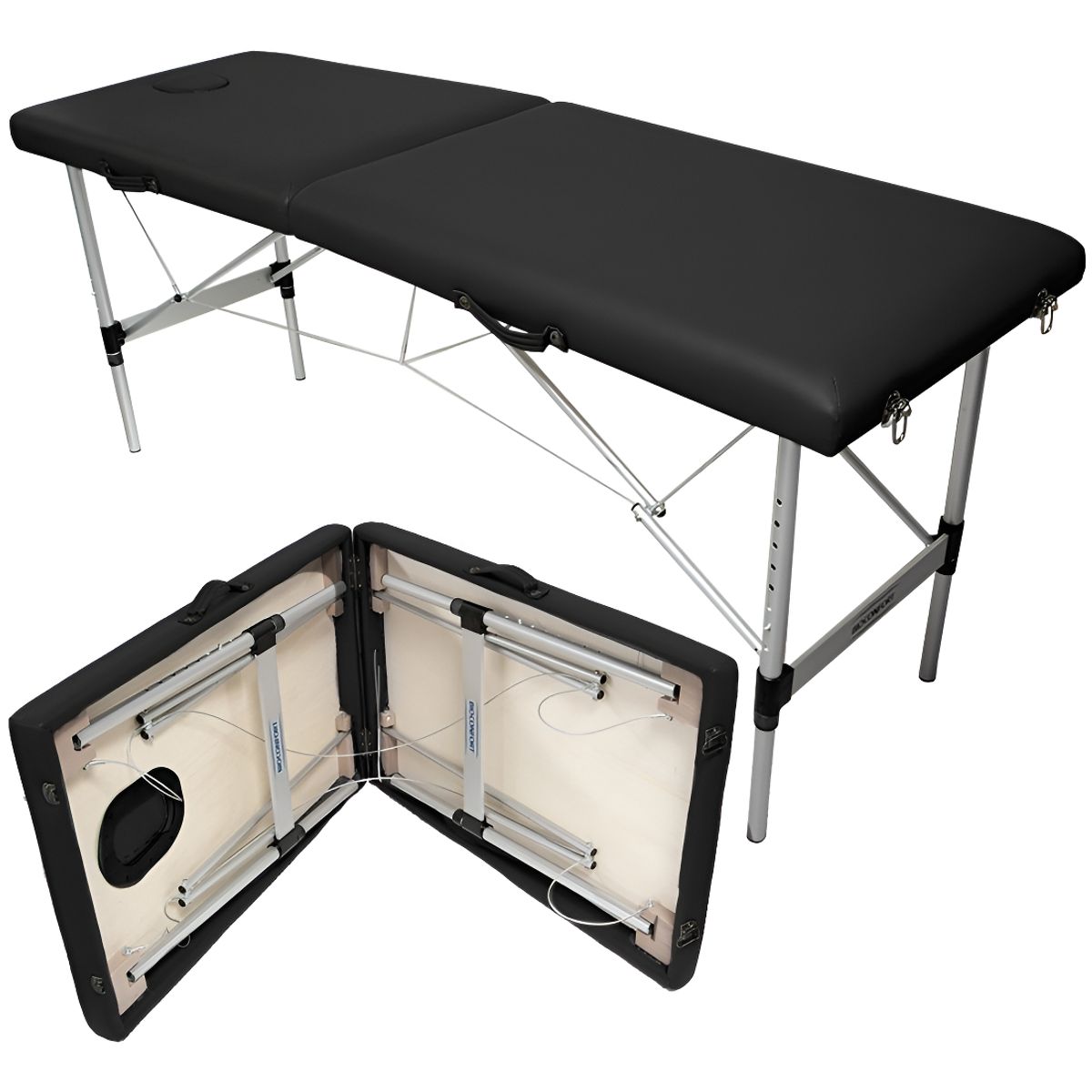 NANOFORT - Camilla para Masaje 2 Cuerpos Portatil Aluminio