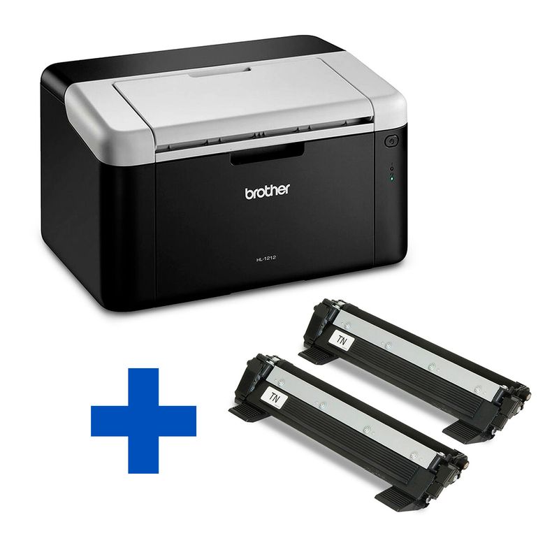 BROTHER - Impresora Laser Brother Hl-1212w Wifi + 2 Toner Tn 1060 Civa
