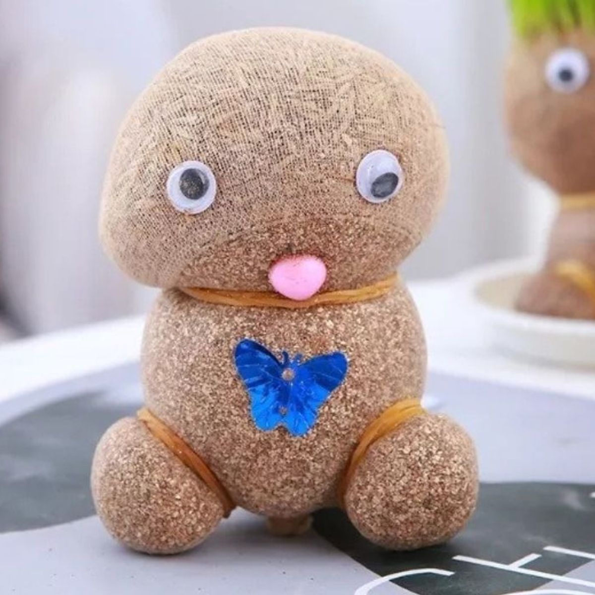 GENERICO - 2 Piezas De Cabeza De Muñeca De Hierba por Regar Y Brotar