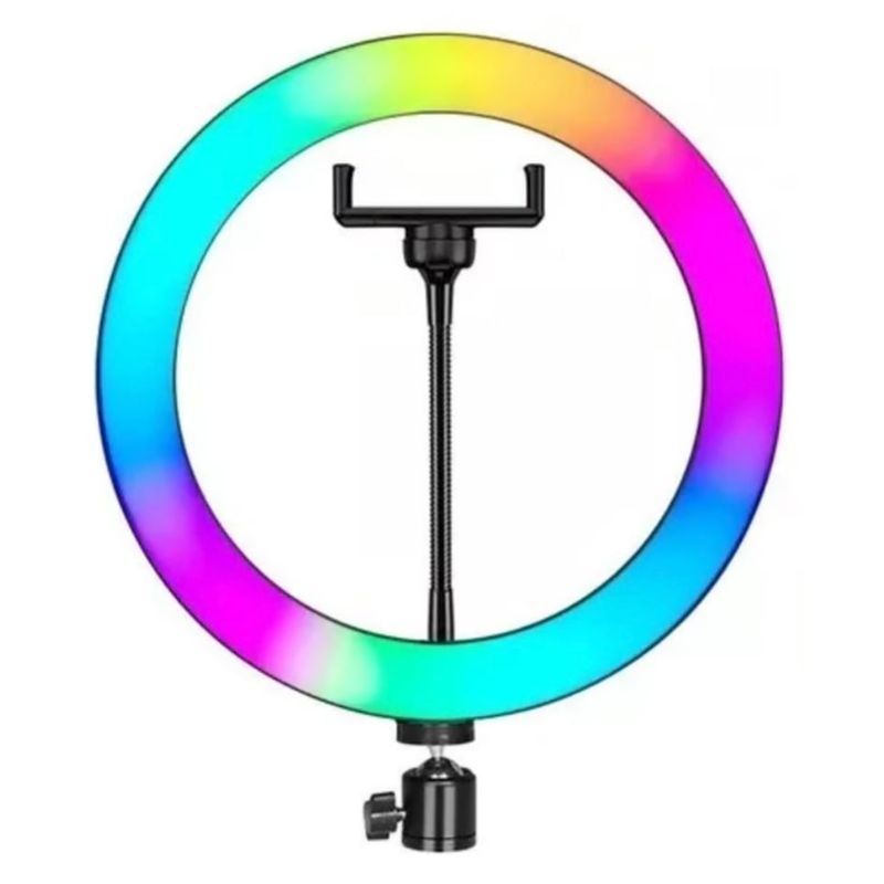 GENERICO - Aro Luz Led Rgb 30 Cm Selfie Foto + Trípode