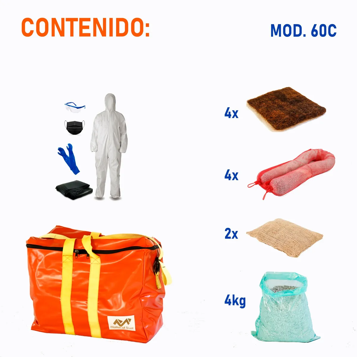 GENERICO - KIT EMERGENCIA DERRAME 60C LITROS