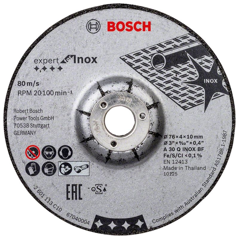 BOSCH - Pack 2 Discos Desb. Expert For Inox (3'') 76x4x10mm - Bosch