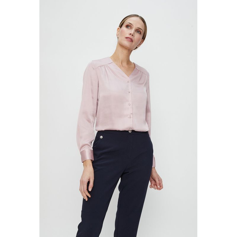 MA GRIFFE - Blusa Manga Larga Rosado Mujer Magriffe