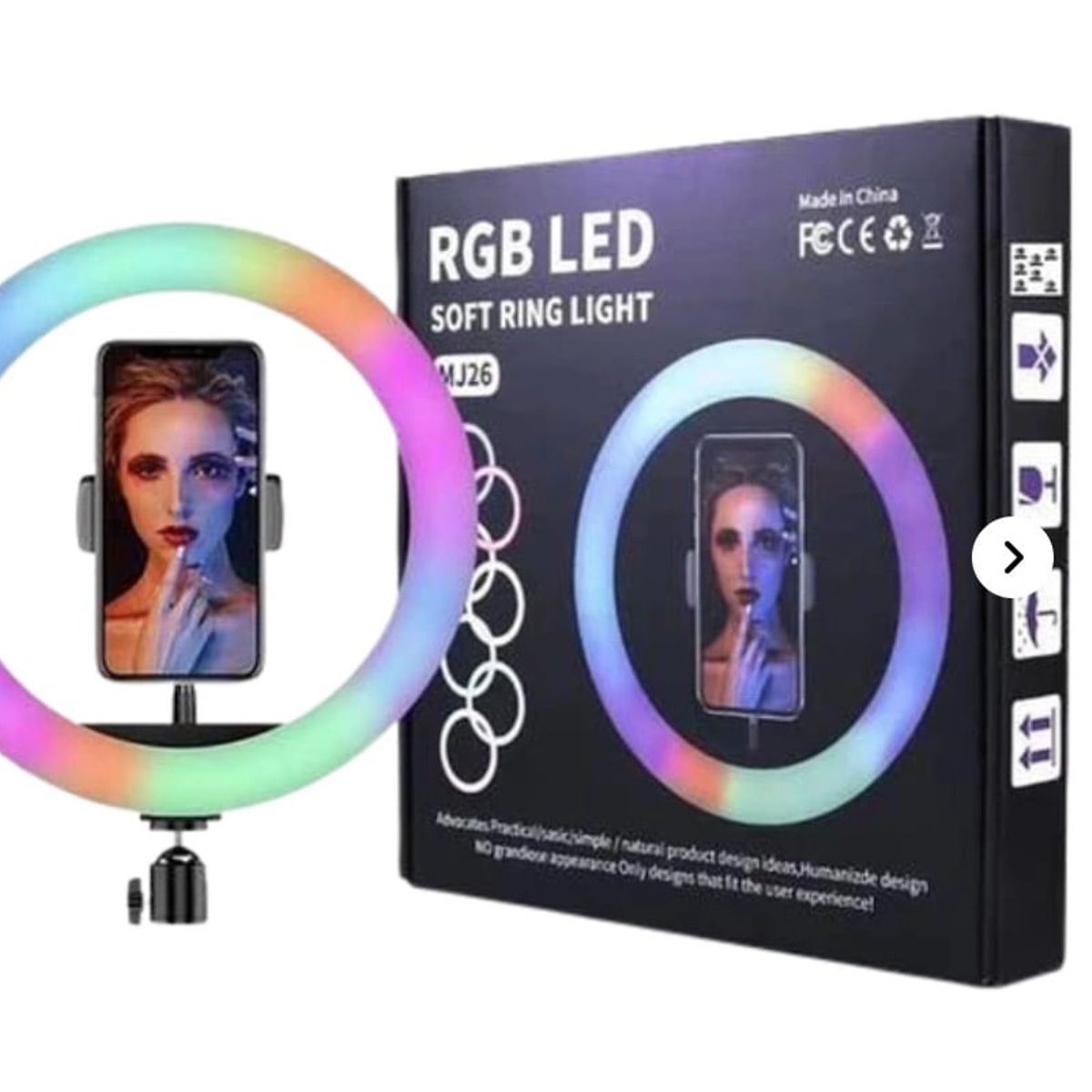 GENERICO - Kit Aro De Luz Fotografía Aro Rgb Led 3D-36 ARCOIRIS