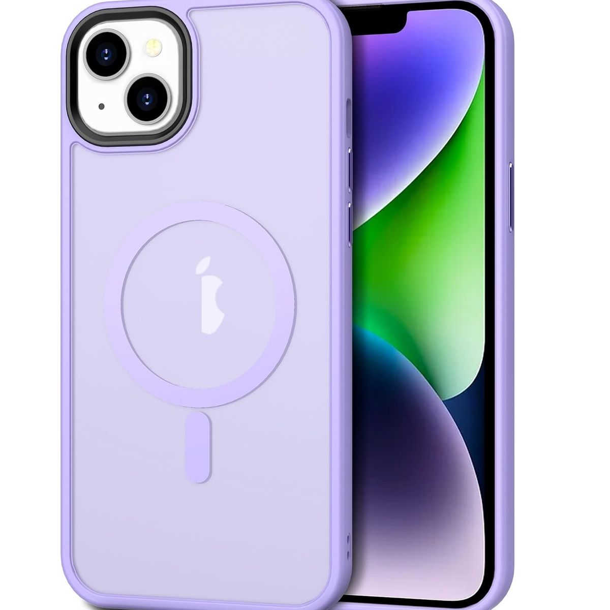 GENERICO - Carcasa Para iPhone 14 Mate Traslucida Magnética Lila