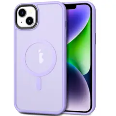 GENERICO - Carcasa Para iPhone 14 Mate Traslucida Magnética Lila