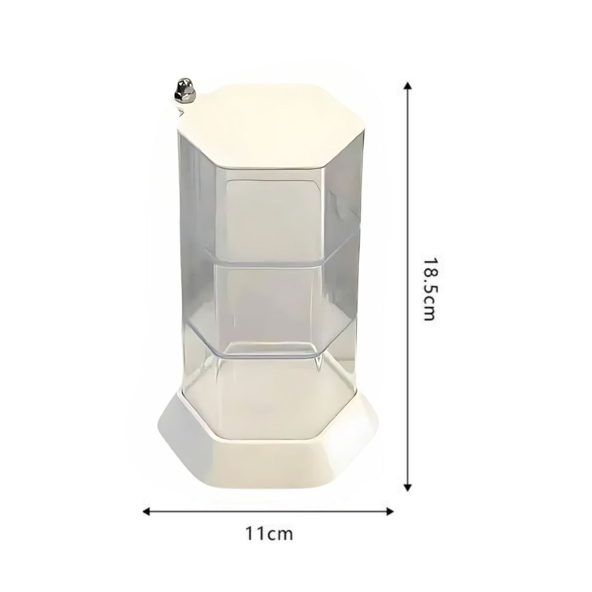 GENERICO - Caja Organizadora de Almacenamiento Blanco 3 Pisos Hexagonal