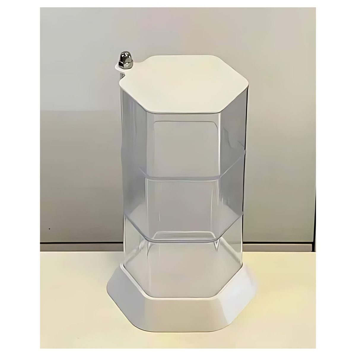 GENERICO - Caja Organizadora de Almacenamiento Blanco 3 Pisos Hexagonal