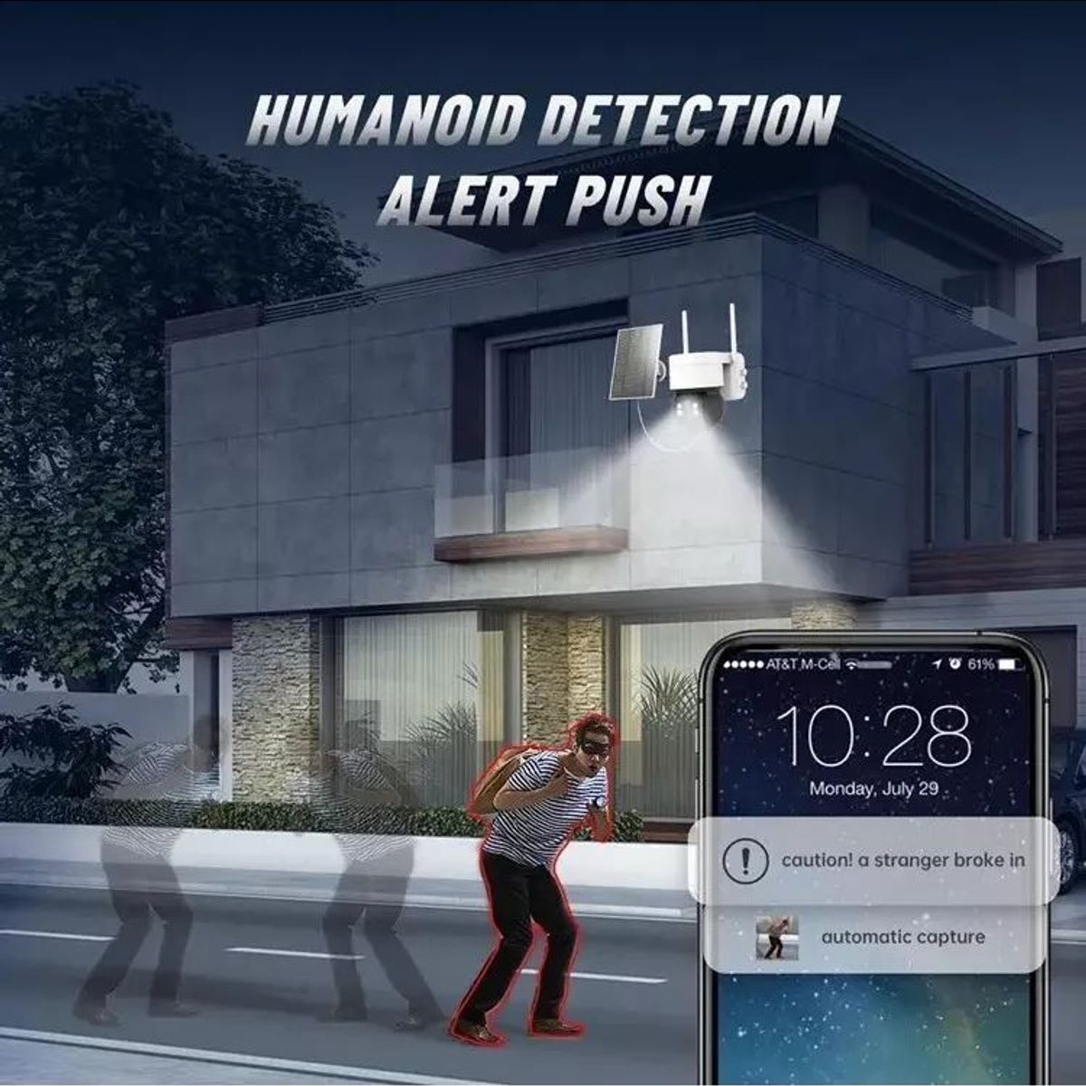 SHOP EHOME BAG - Camara Solar Inteligente Ip Wifi Icsee Exterior Hd 1080p