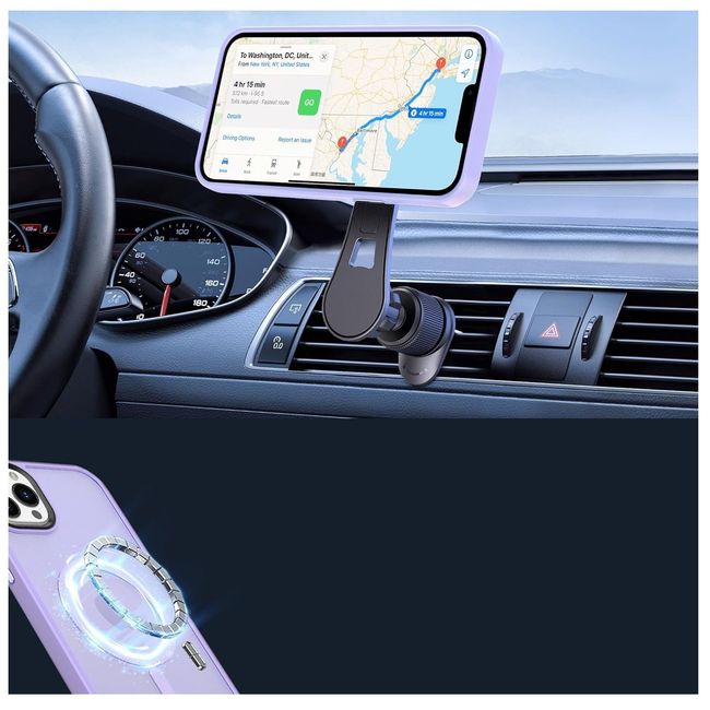 GENERICO - Carcasa Para iPhone 14 Pro Max Mate Traslucida Magnética Lila